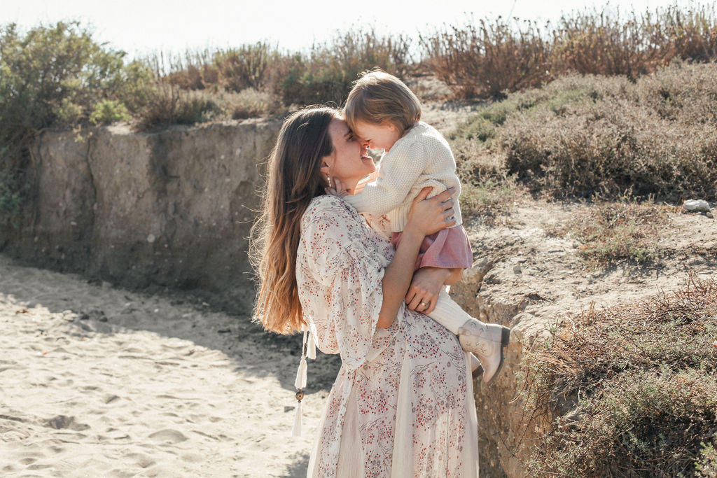 Mother and child sharing a tender moment
